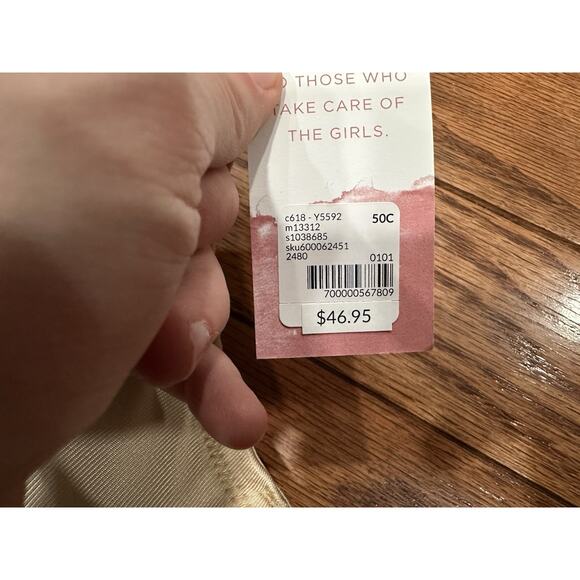 Cacique Beige Lightly Lined Full Coverage Sz 50C NEW - Picture 3 of 9